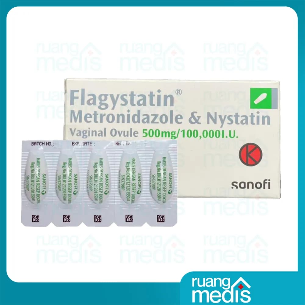 FLAGYSTATIN Aventis OVULA 500 MG